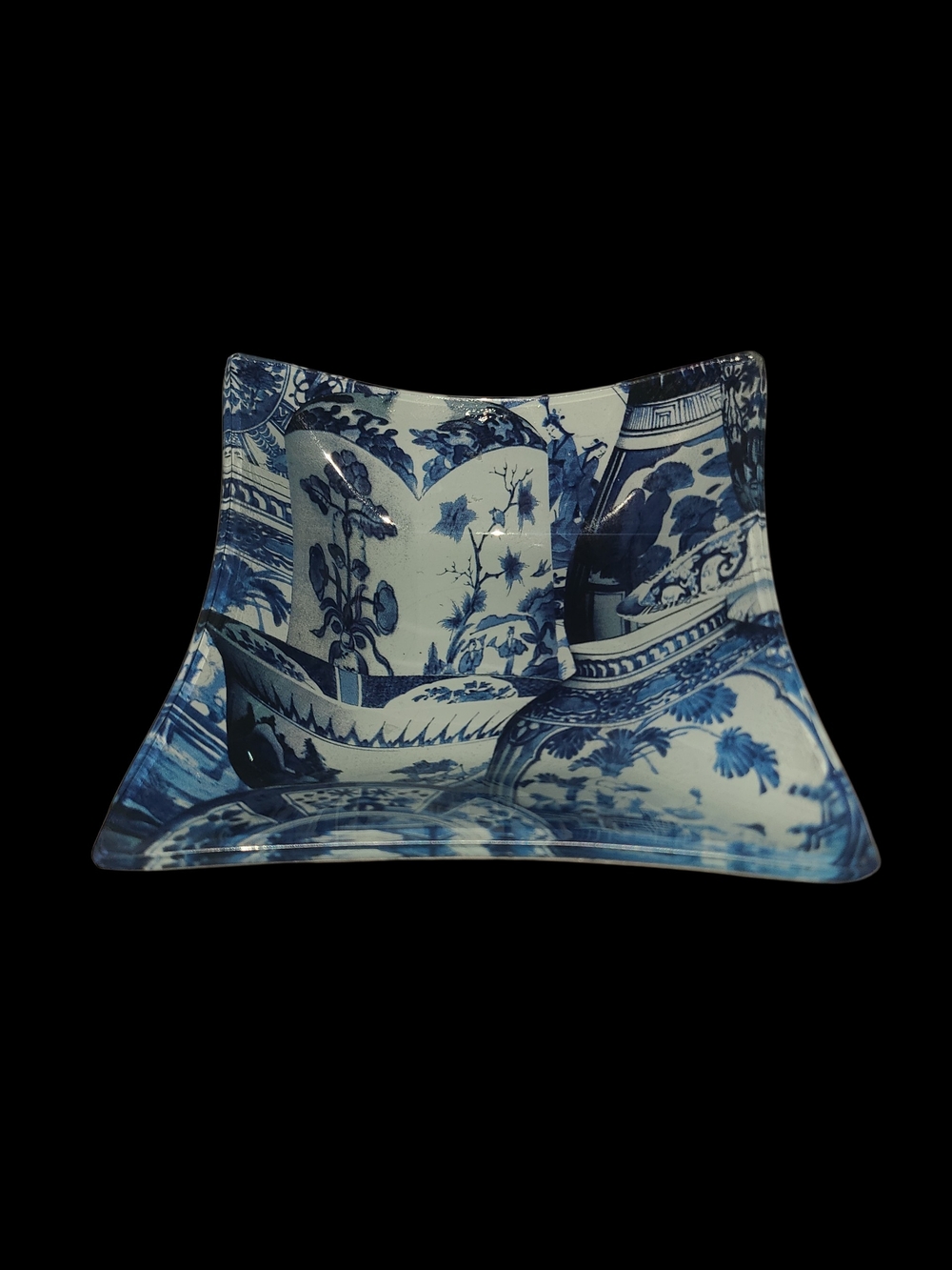 Blue and White Decorative Ceramic Catchall Bowl - Brand Not Shown